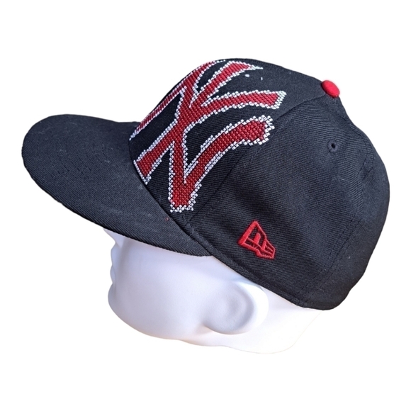 New York Yankees baseball wool 59 fifty New era fitted cap red & black 7 1/4 - Picture 9 of 16